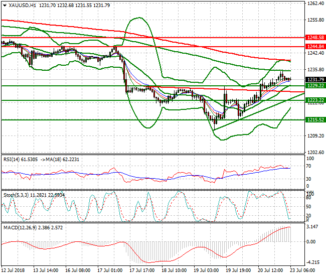 Gold Intra-day Analysis 23 July 2018