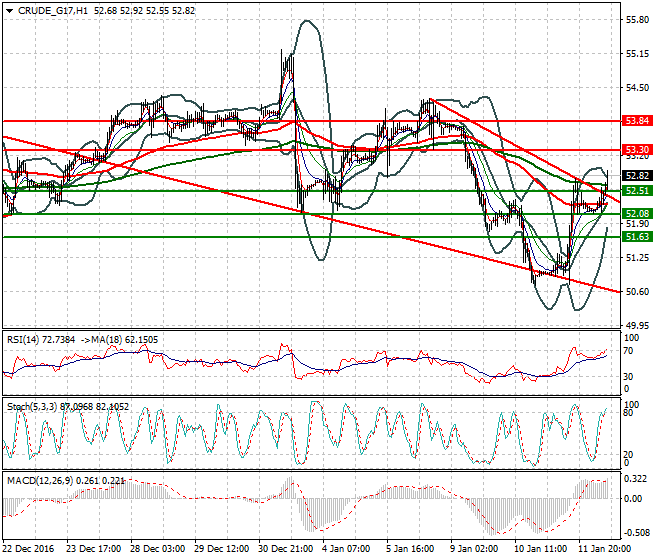 WTI Crude Oil Evening Analysis 12 January 2017