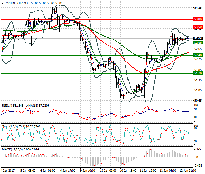WTI Crude Oil Intra-day Analysis 13 January 2017