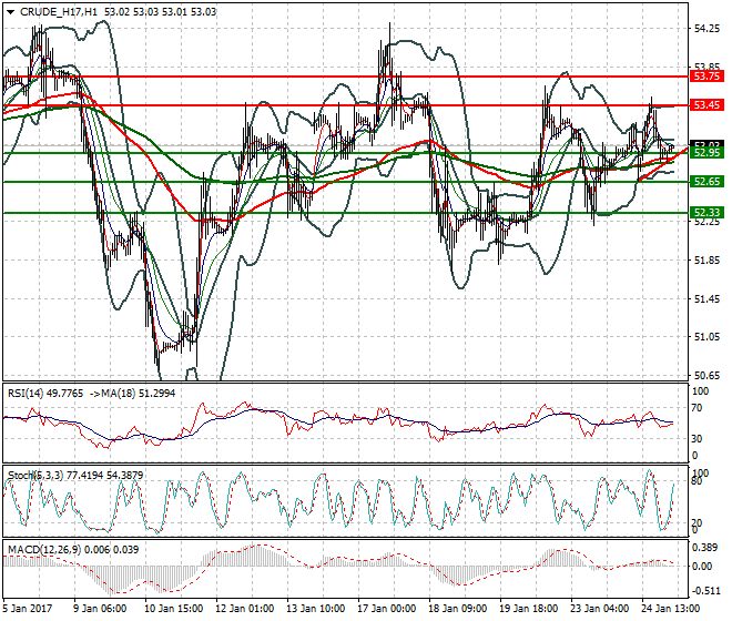 WTI Crude Oil Intra-day Analysis 25 January 2017