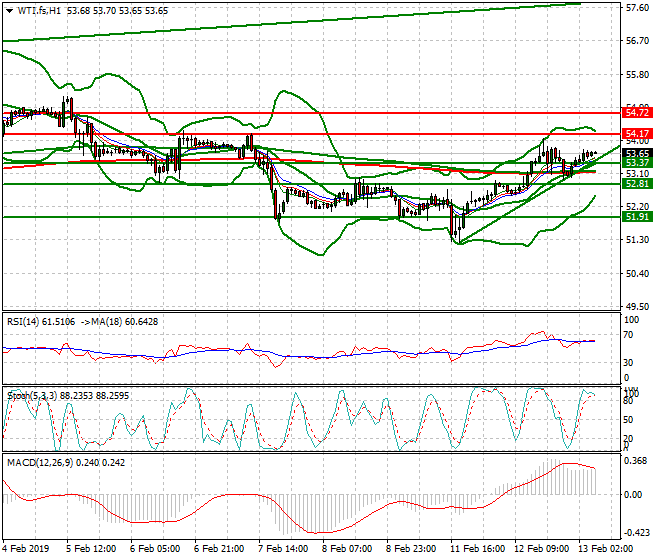 WTI Crude Oil Intra-day Analysis 13 Feb 2019