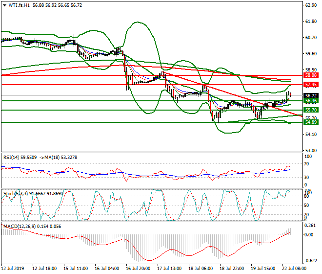WTI Crude Oil Mid-day Analysis 22 July 2019