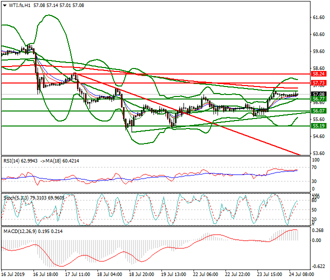 WTI Crude Oil Mid-day Analysis 24 July 2019