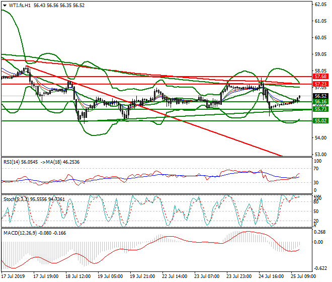 WTI Crude Oil Mid-day Analysis 25 July 2019