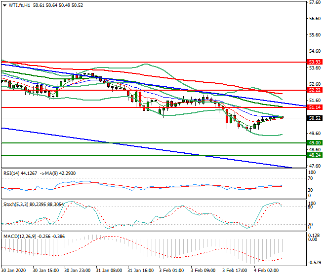WTI Crude Oil Mid-day Analysis 04 Feb 2020