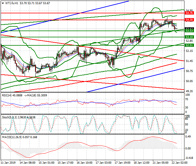WTI Crude Oil Intra-day Analysis 22 Jan 2019