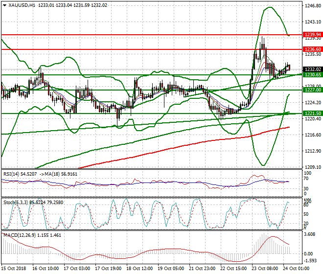 Gold Intra-day Analysis 24 Oct 2018