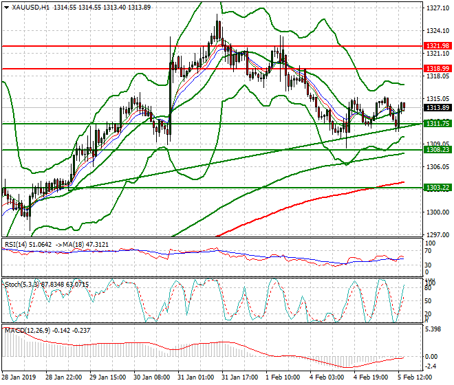 Gold Evening Analysis 05 Feb 2019