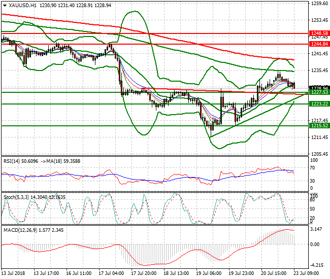 Gold Mid-day Analysis 23 July 2018